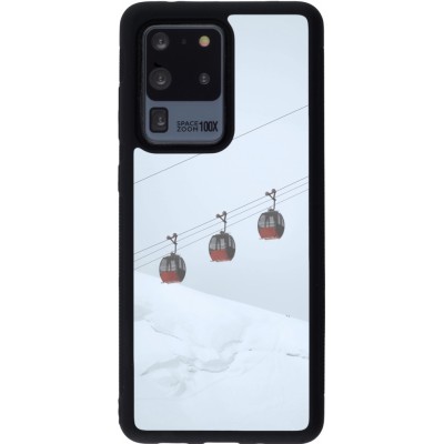 Samsung Galaxy S20 Ultra Case Hülle - Silikon schwarz Winter 22 ski lift