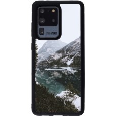 Samsung Galaxy S20 Ultra Case Hülle - Silikon schwarz Winter 22 snowy mountain and lake