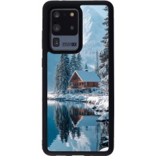 Samsung Galaxy S20 Ultra Case Hülle - Silikon schwarz Winter 25 Winter house forest day