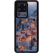 Coque Samsung Galaxy S20 Ultra - Silicone rigide noir Winter 25 Winter snowy village