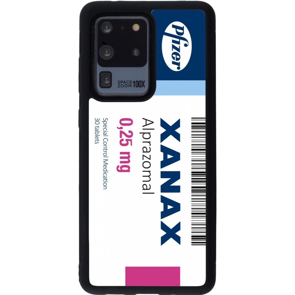 Coque Samsung Galaxy S20 Ultra - Silicone rigide noir Xanax Alprazolam 2025