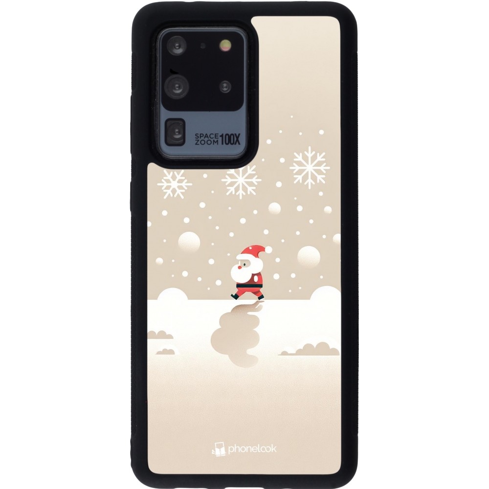 Samsung Galaxy S20 Ultra Case Hülle - Silikon schwarz Weihnachten 2023 Minimalistischer Weihnachtsmann