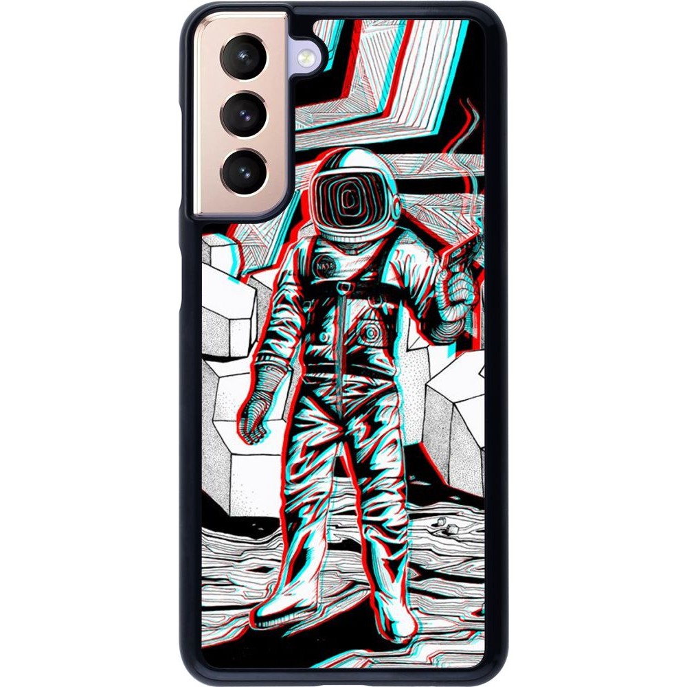 Hülle Samsung Galaxy S21 5G - Anaglyph Astronaut