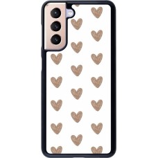Coque Samsung Galaxy S21 5G - Autumn 2024 brown hearts
