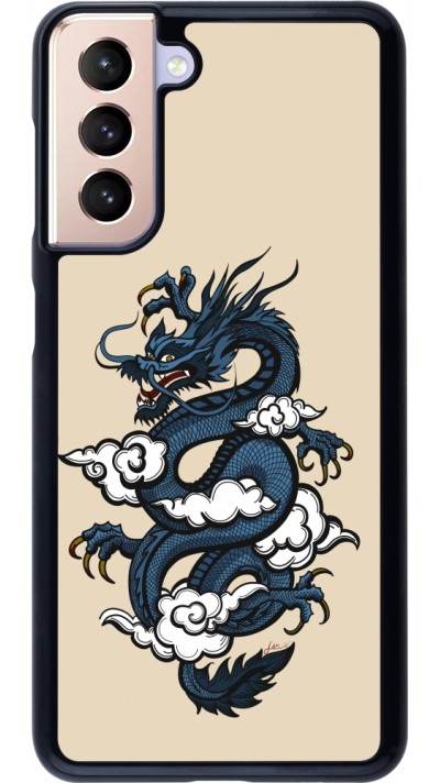 Samsung Galaxy S21 5G Case Hülle - Blue Dragon Tattoo