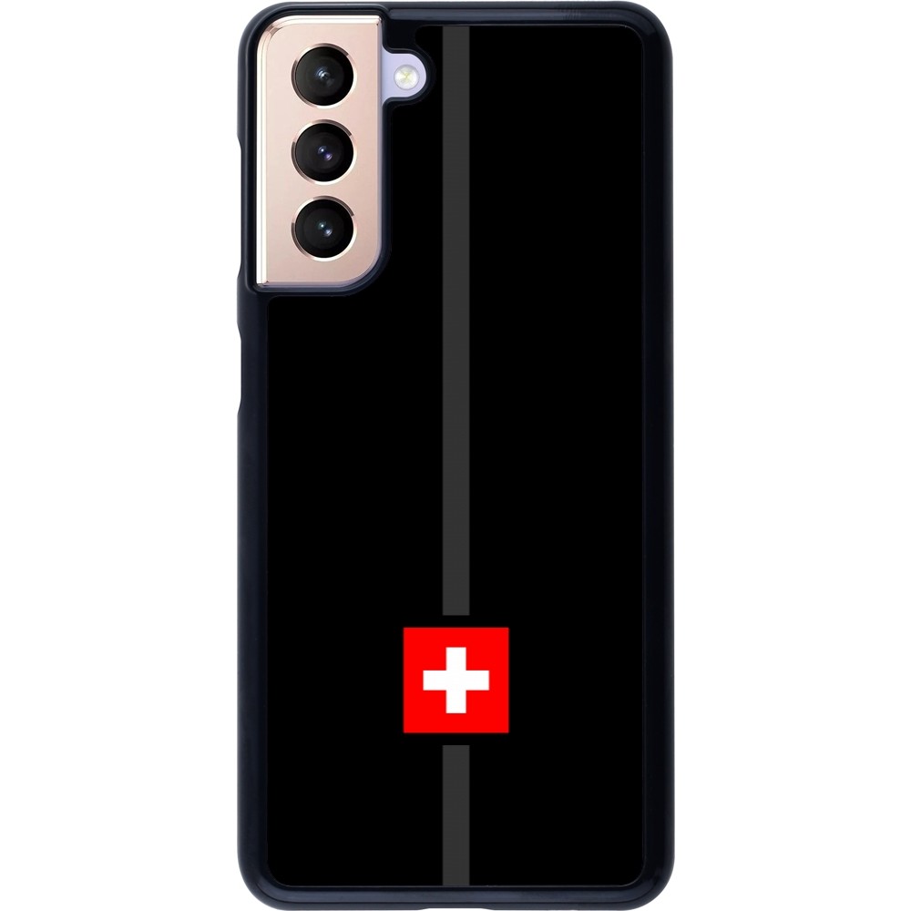 Samsung Galaxy S21 5G Case Hülle - Kanton CH schwarz