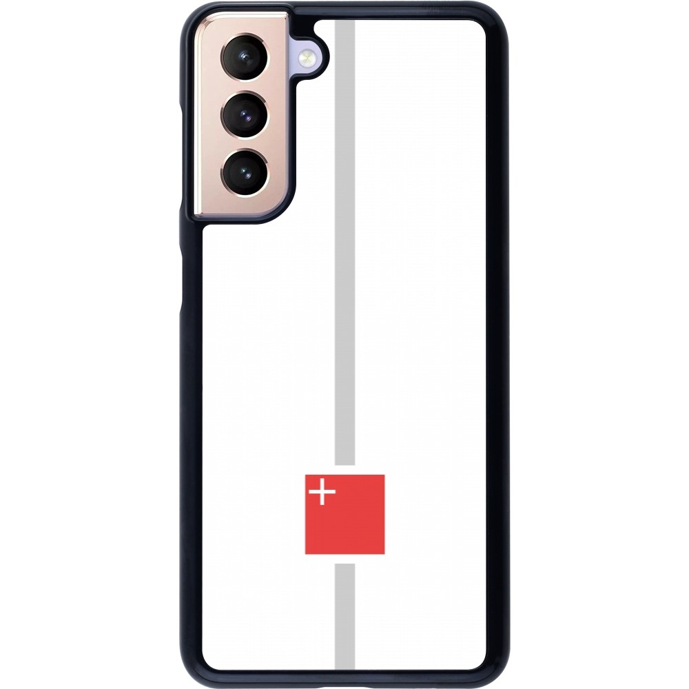 Samsung Galaxy S21 5G Case Hülle - Kanton SZ weiss