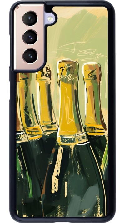 Samsung Galaxy S21 5G Case Hülle - Champagne Malerei
