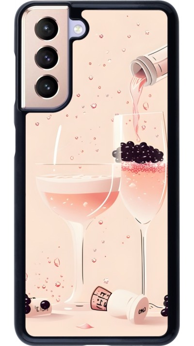 Samsung Galaxy S21 5G Case Hülle - Champagne Pouring Pink