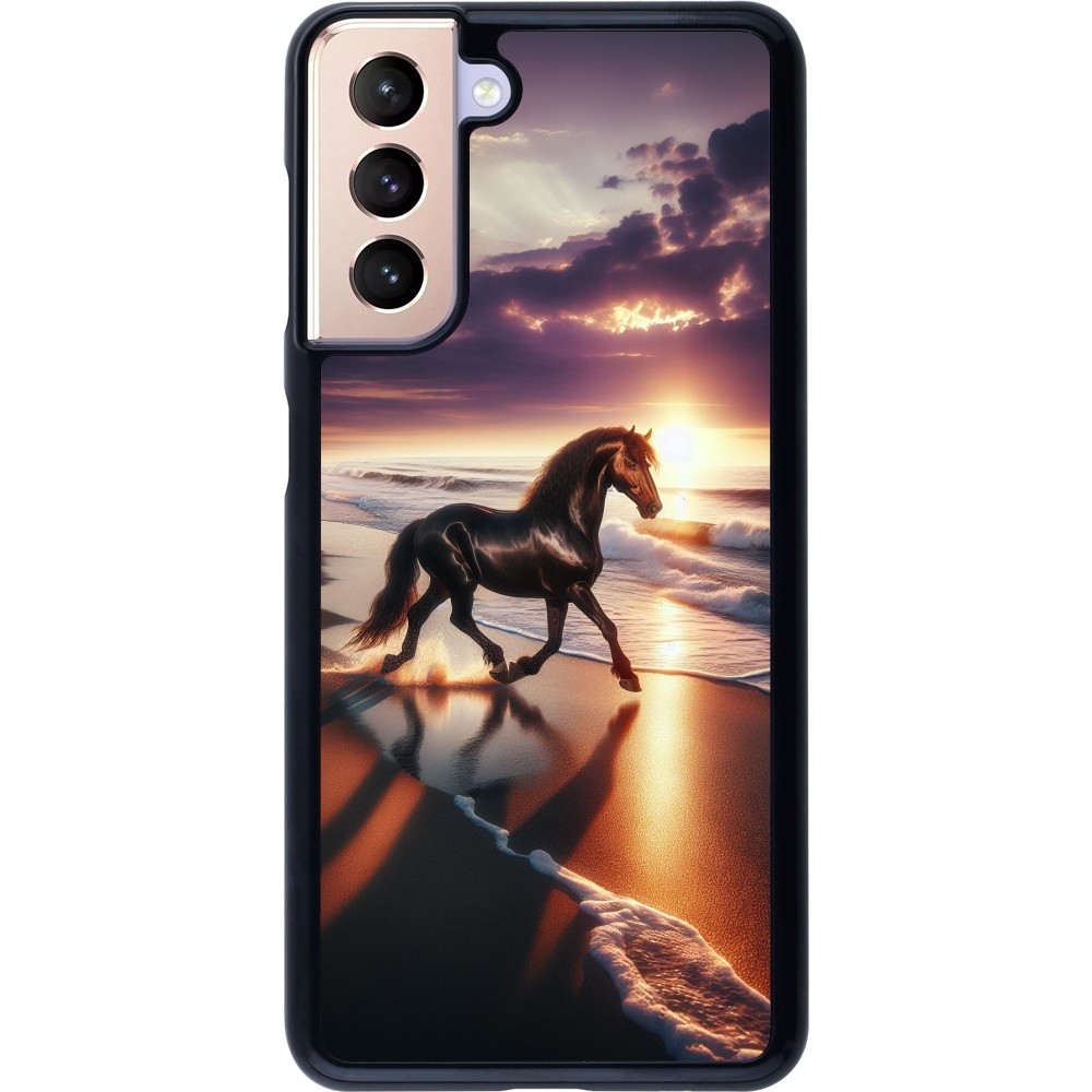 Coque Samsung Galaxy S21 5G - Cheval majestueux plage