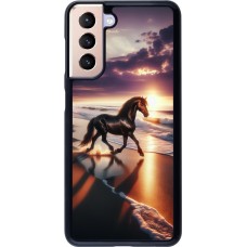 Coque Samsung Galaxy S21 5G - Cheval majestueux plage