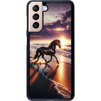 Coque Samsung Galaxy S21 5G - Cheval majestueux plage
