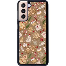 Coque Samsung Galaxy S21 5G - Christmas 25 Pattern Ginger Cookie