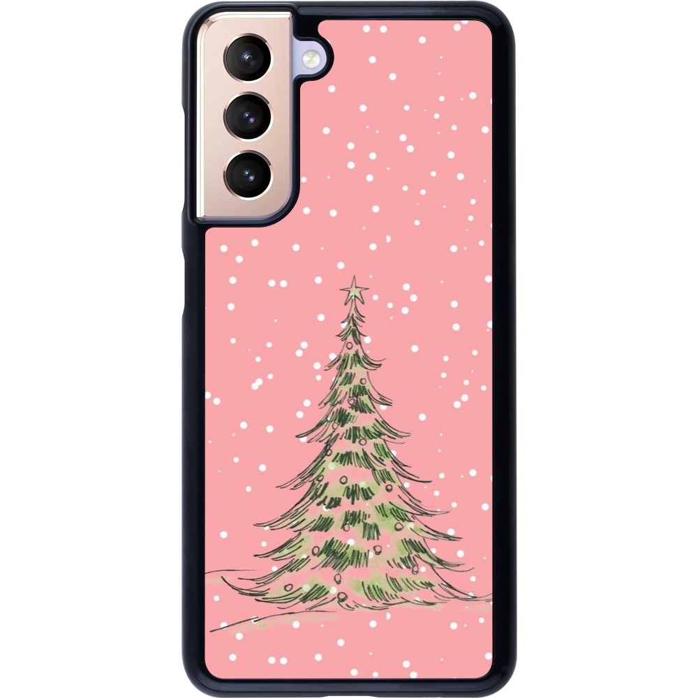 Coque Samsung Galaxy S21 5G - Christmas 25 Pink Tree
