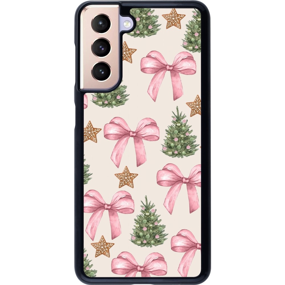 Coque Samsung Galaxy S21 5G - Christmas 25 Vintage Ribbons