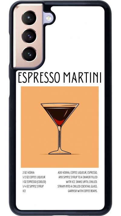Samsung Galaxy S21 5G Case Hülle - Cocktail Rezept Espresso Martini