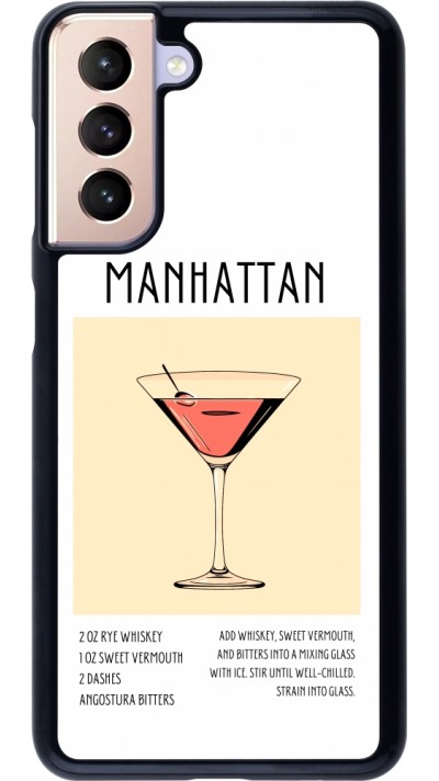Coque Samsung Galaxy S21 5G - Cocktail recette Manhattan