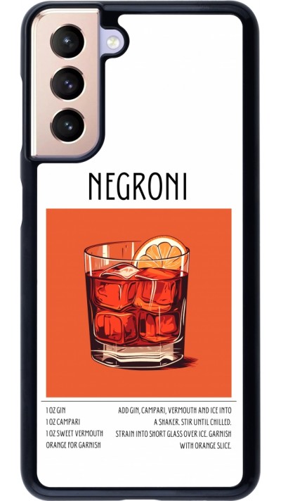 Samsung Galaxy S21 5G Case Hülle - Cocktail Rezept Negroni