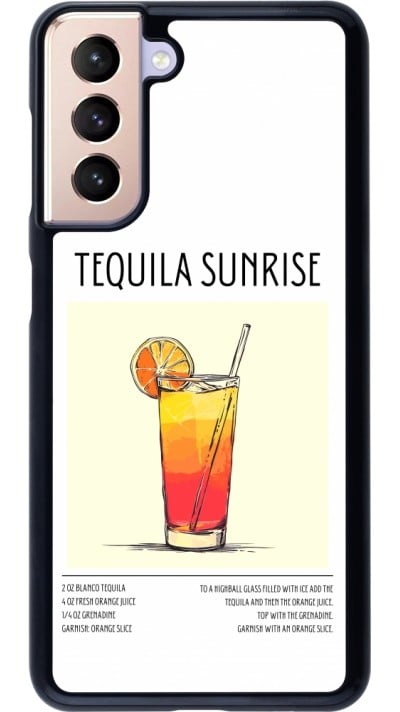 Samsung Galaxy S21 5G Case Hülle - Cocktail Rezept Tequila Sunrise