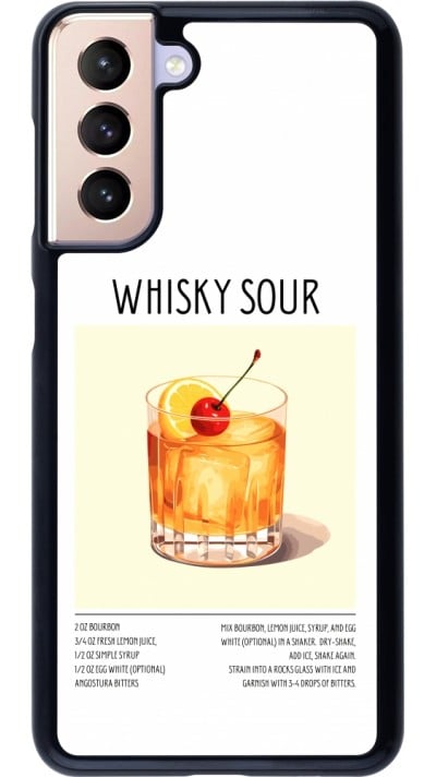 Samsung Galaxy S21 5G Case Hülle - Cocktail Rezept Whisky Sour