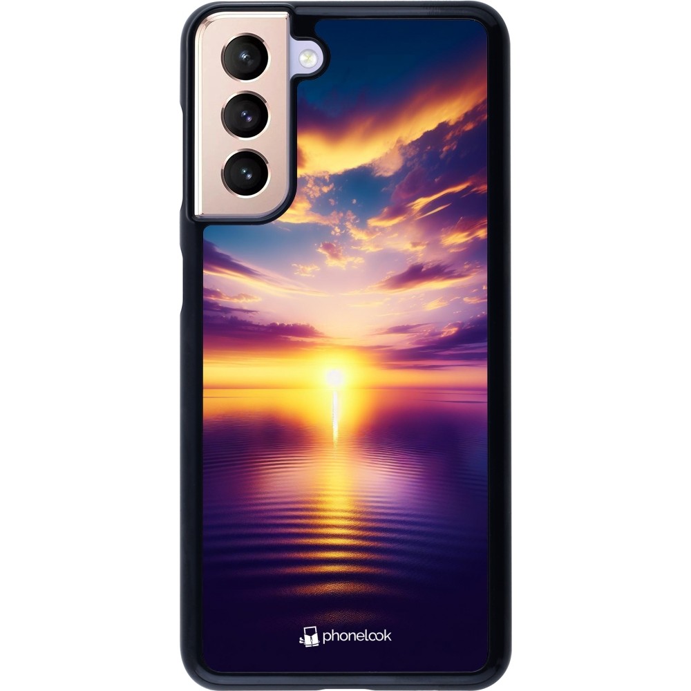 Samsung Galaxy S21 5G Case Hülle - Sonnenuntergang gelb violett