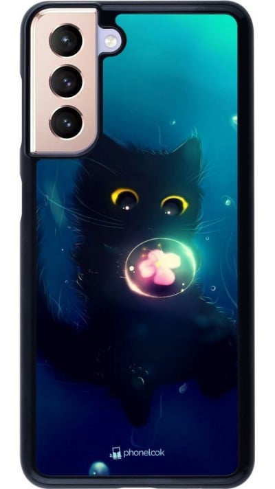 Hülle Samsung Galaxy S21 5G - Cute Cat Bubble