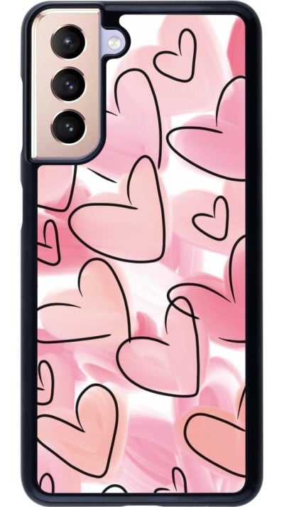 Coque Samsung Galaxy S21 5G - Easter 2023 pink hearts