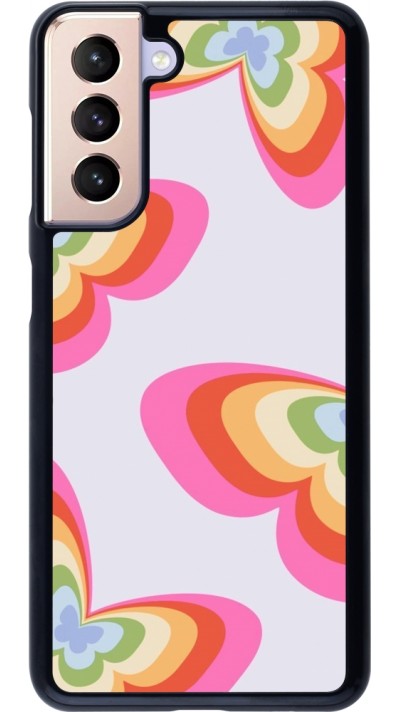 Coque Samsung Galaxy S21 5G - Easter 2024 rainbow butterflies