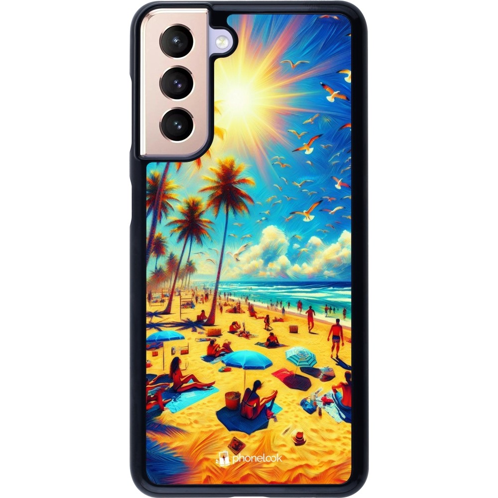 Samsung Galaxy S21 5G Case Hülle - Sommer Paradies Farbe
