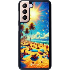 Samsung Galaxy S21 5G Case Hülle - Sommer Paradies Farbe