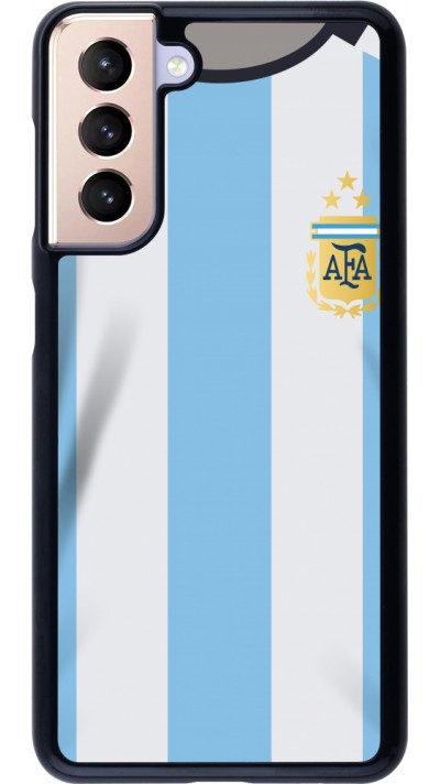 Coque Samsung Galaxy S21 5G - Maillot de football Argentine 2022 personnalisable