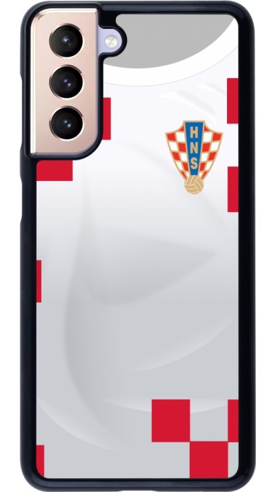 Coque Samsung Galaxy S21 5G - Maillot de football Croatie 2022 personnalisable