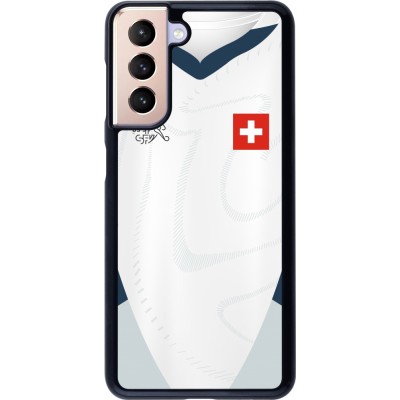 Samsung Galaxy S21 5G Case Hülle - Schweiz Away personalisierbares Fussballtrikot