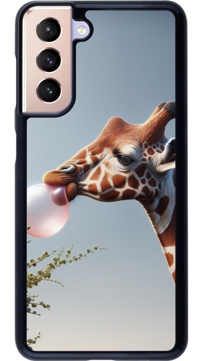Samsung Galaxy S21 5G Case Hülle - Giraffe mit Blase