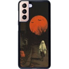 Coque Samsung Galaxy S21 5G - Halloween 2025 Ghost on a bicycle
