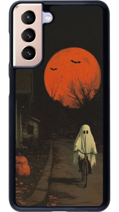 Coque Samsung Galaxy S21 5G - Halloween 2025 Ghost on a bicycle