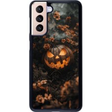 Coque Samsung Galaxy S21 5G - Halloween 2025 Pumpkin with flowers