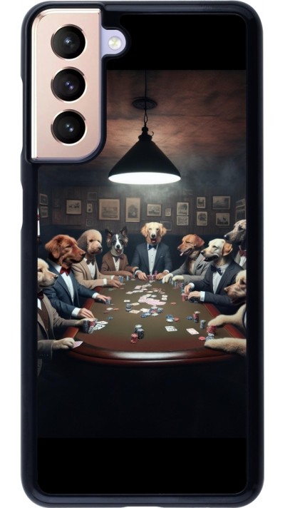 Samsung Galaxy S21 5G Case Hülle - Die Pokerhunde