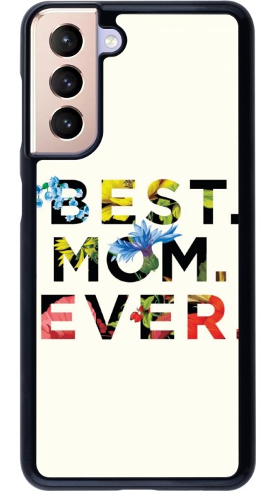 Coque Samsung Galaxy S21 5G - Mom 2023 best Mom ever flowers