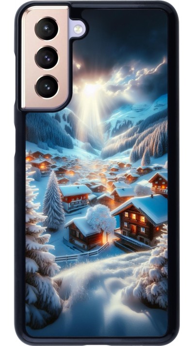 Samsung Galaxy S21 5G Case Hülle - Berg Schnee Licht
