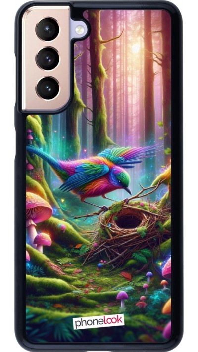 Coque Samsung Galaxy S21 5G - Oiseau Nid Forêt