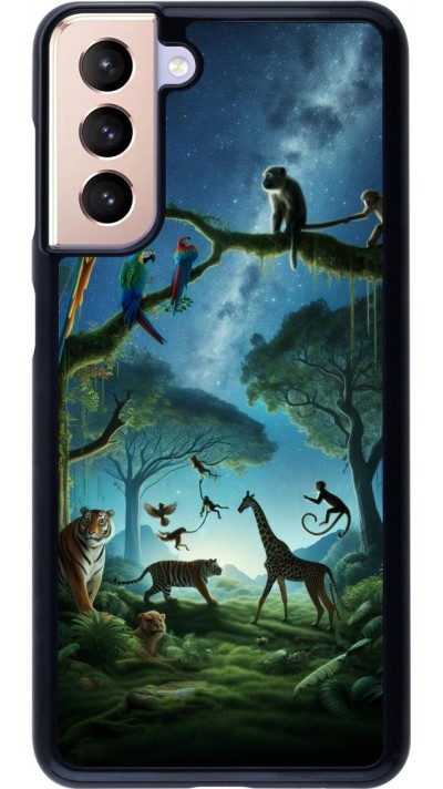 Samsung Galaxy S21 5G Case Hülle - Paradies der exotischen Tiere