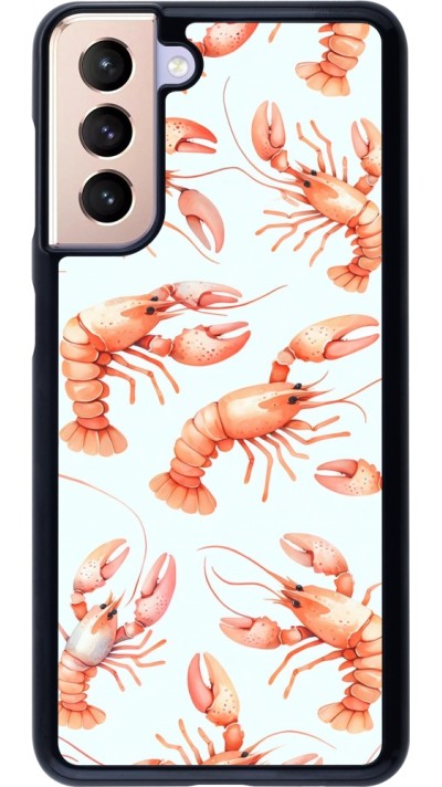 Coque Samsung Galaxy S21 5G - Pattern de homards pastels