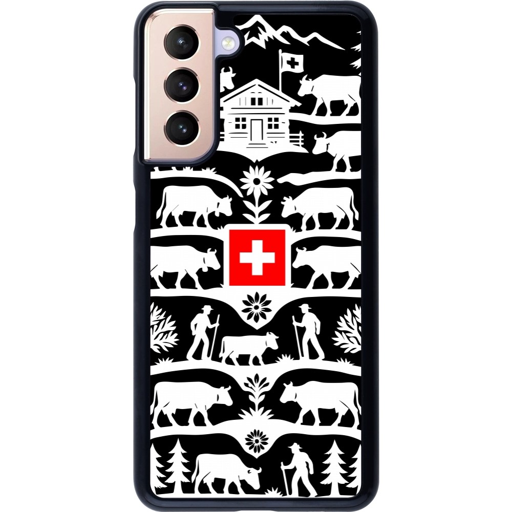 Coque Samsung Galaxy S21 5G - Poya Suisse 3 noir