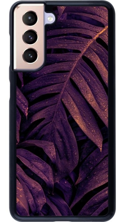 Samsung Galaxy S21 5G Case Hülle - Purple Light Leaves