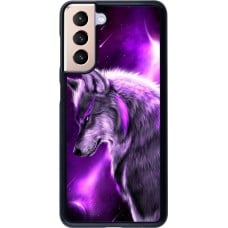 Hülle Samsung Galaxy S21 5G - Purple Sky Wolf