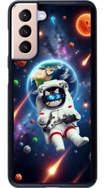 Samsung Galaxy S21 5G Case Hülle - VR SpaceCat Odyssee