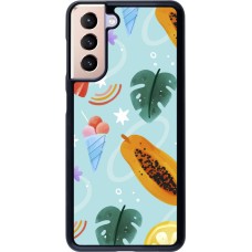 Samsung Galaxy S21 5G Case Hülle - Summer 2025 Pattern papaya