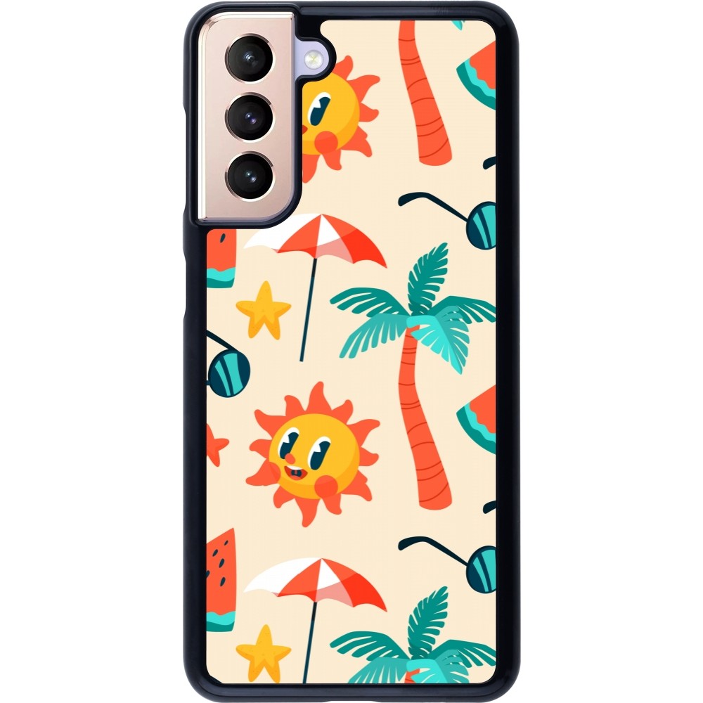 Samsung Galaxy S21 5G Case Hülle - Summer 2025 Pattern soleil