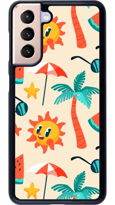 Coque Samsung Galaxy S21 5G - Summer 2025 Pattern soleil
